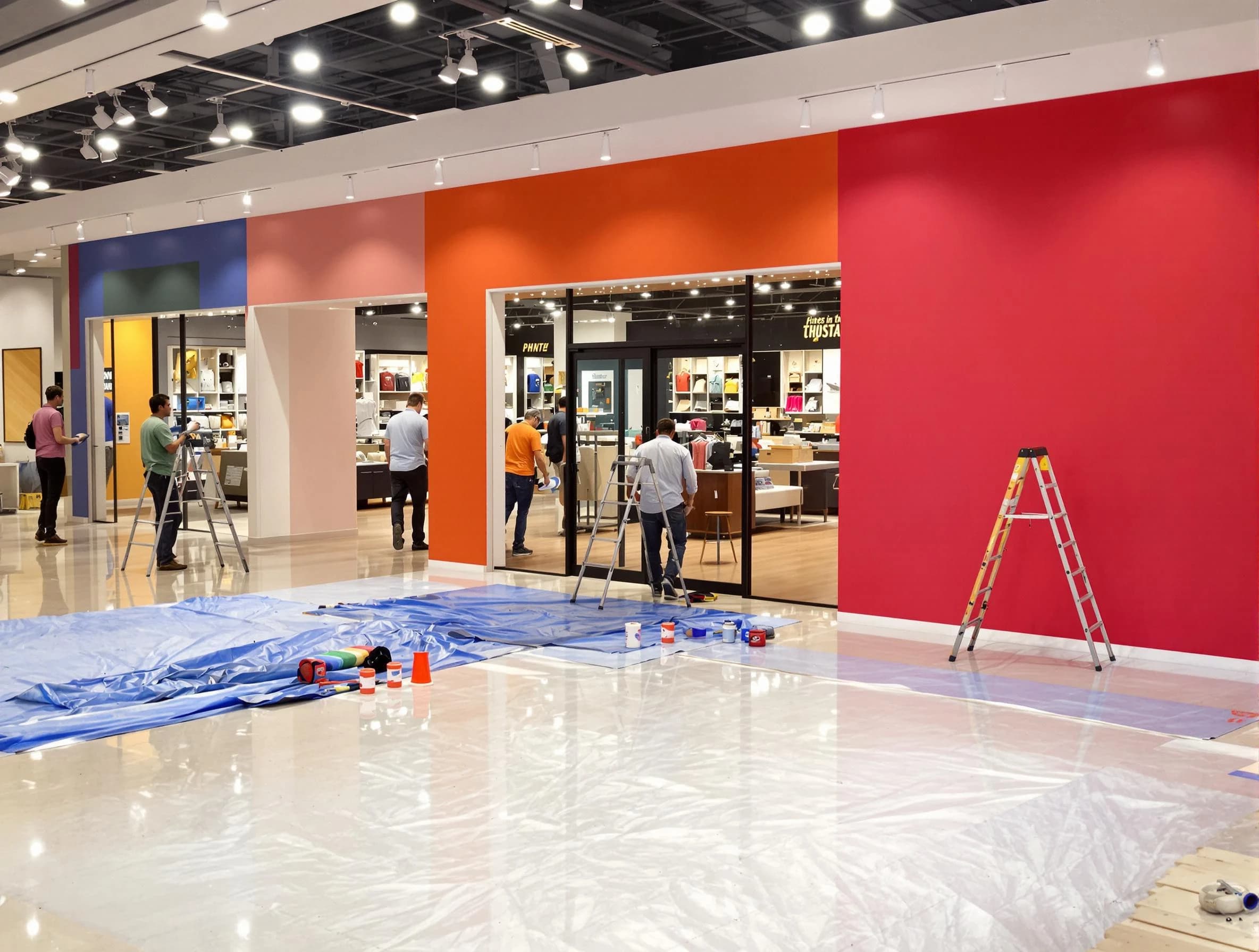 San Tan Valley House Painters painting a commercial interior in San Tan Valley, AZ