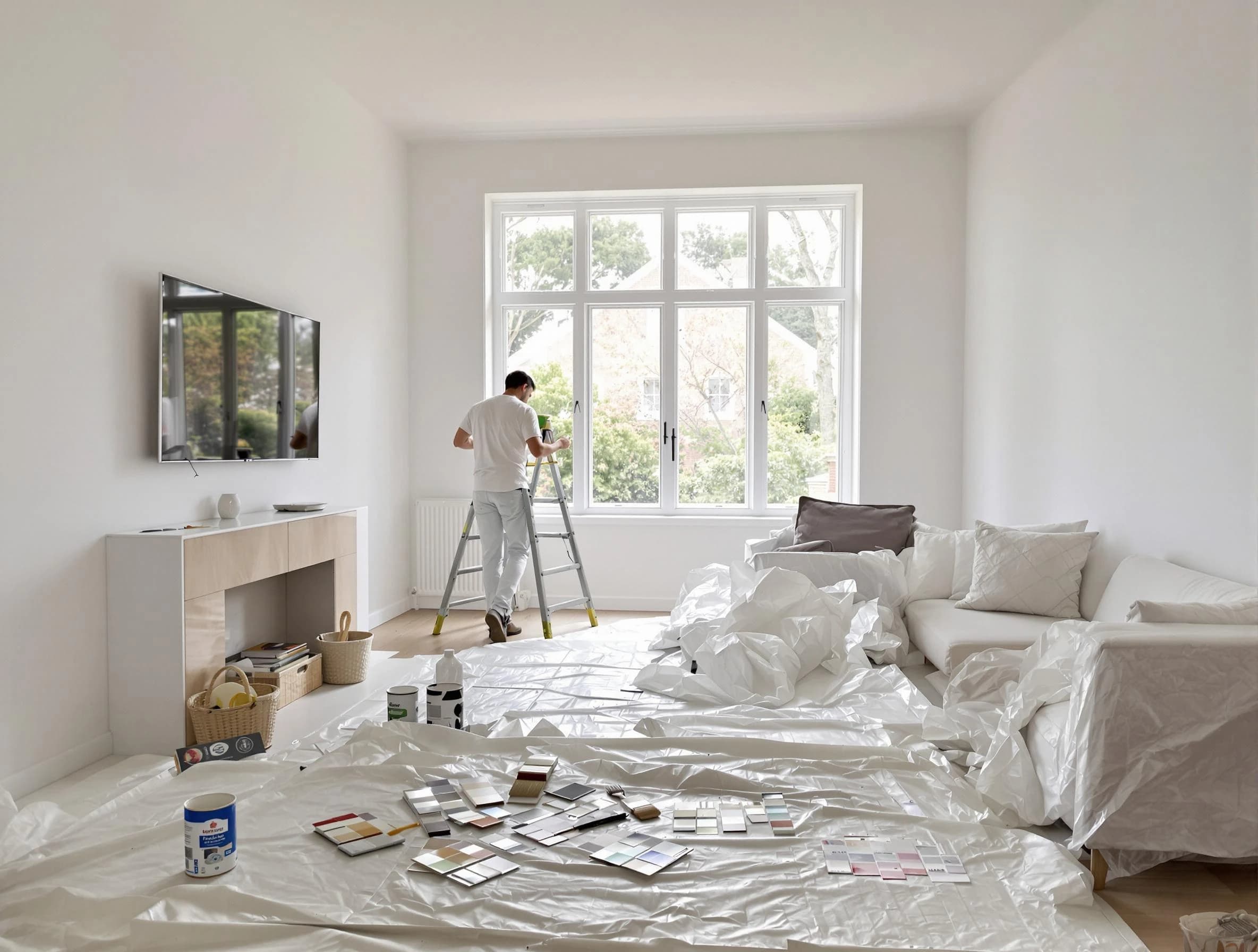 San Tan Valley House Painters professional applying interior paint in San Tan Valley, AZ