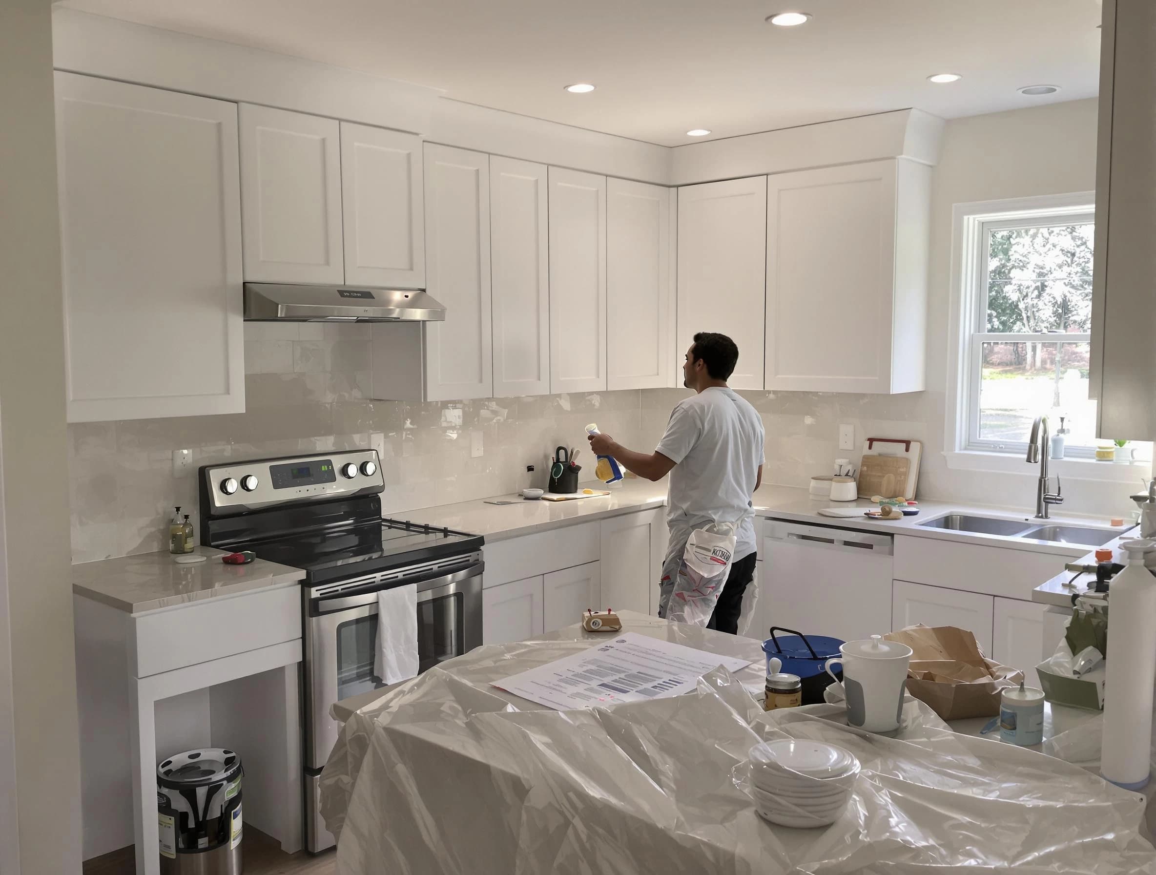 San Tan Valley House Painters performing detailed kitchen painting in San Tan Valley