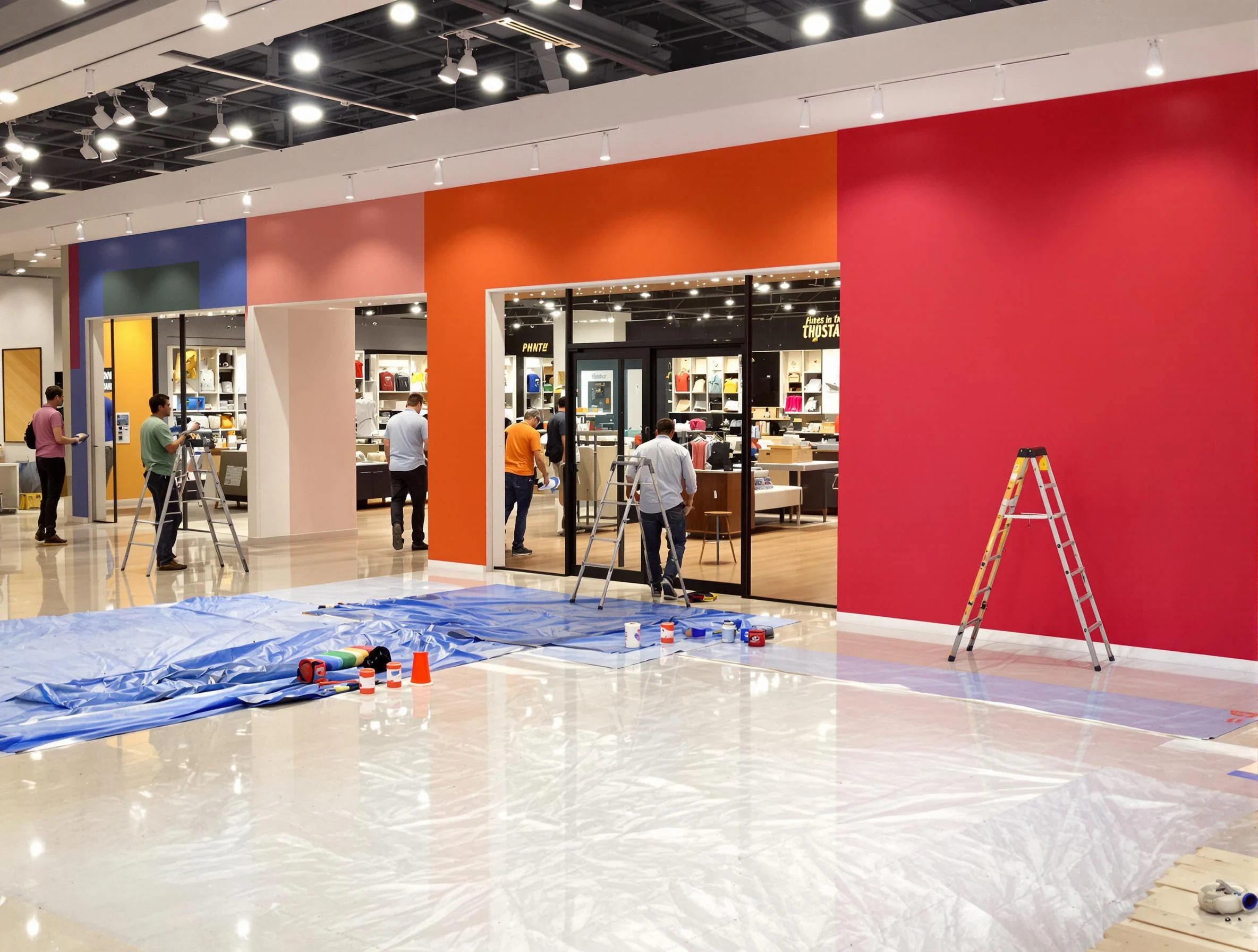 San Tan Valley House Painters painting a commercial interior in San Tan Valley, AZ